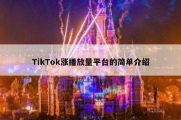 TikTok涨播放量平台的简单介绍