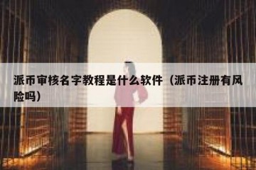 派币审核名字教程是什么软件（派币注册有风险吗）