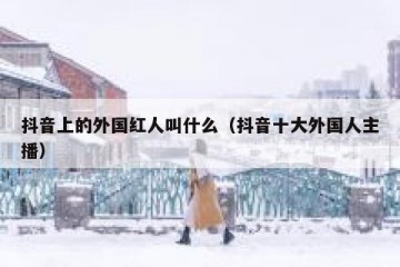 抖音上的外国红人叫什么（抖音十大外国人主播）