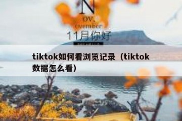 tiktok如何看浏览记录（tiktok数据怎么看）