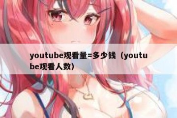 youtube观看量=多少钱（youtube观看人数）