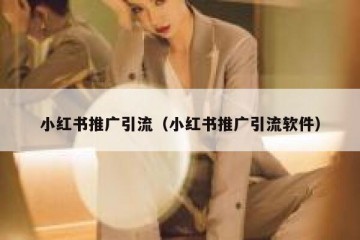 小红书推广引流（小红书推广引流软件）