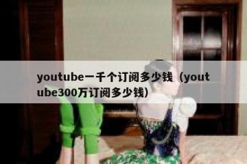 youtube一千个订阅多少钱（youtube300万订阅多少钱）