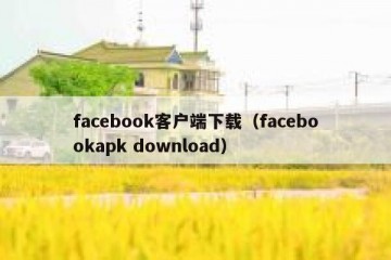 facebook客户端下载（facebookapk download）