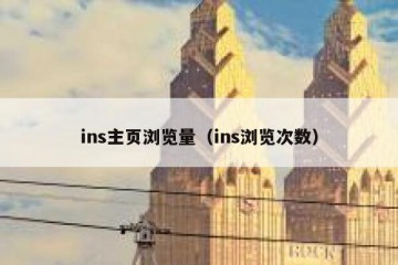 ins主页浏览量（ins浏览次数）