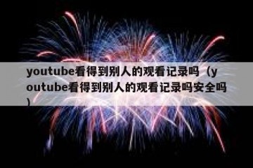 youtube看得到别人的观看记录吗（youtube看得到别人的观看记录吗安全吗）