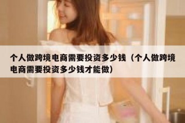 个人做跨境电商需要投资多少钱（个人做跨境电商需要投资多少钱才能做）
