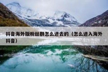抖音海外版粉丝群怎么进去的（怎么进入海外抖音）