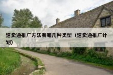 速卖通推广方法有哪几种类型（速卖通推广计划）