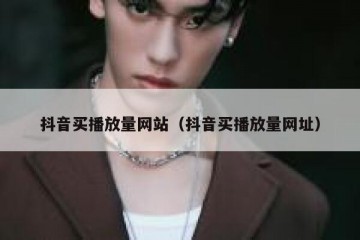 抖音买播放量网站（抖音买播放量网址）