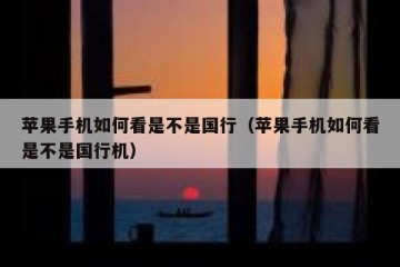 苹果手机如何看是不是国行（苹果手机如何看是不是国行机）