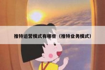 推特运营模式有哪些（推特业务模式）