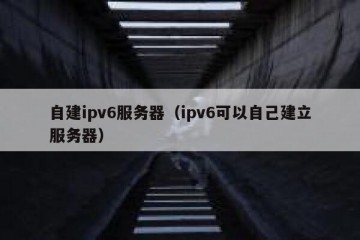 自建ipv6服务器（ipv6可以自己建立服务器）