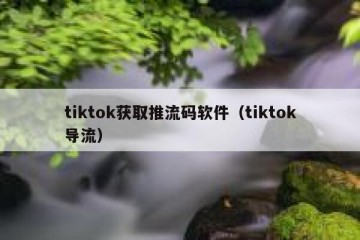 tiktok获取推流码软件（tiktok导流）
