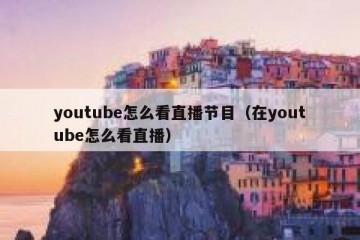 youtube怎么看直播节目（在youtube怎么看直播）