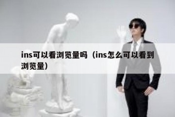 ins可以看浏览量吗（ins怎么可以看到浏览量）