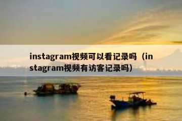 instagram视频可以看记录吗（instagram视频有访客记录吗）