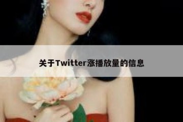 关于Twitter涨播放量的信息