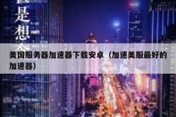 美国服务器加速器下载安卓（加速美服最好的加速器）