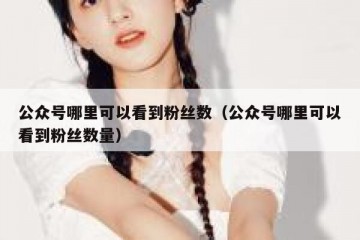 公众号哪里可以看到粉丝数（公众号哪里可以看到粉丝数量）