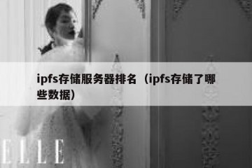 ipfs存储服务器排名（ipfs存储了哪些数据）