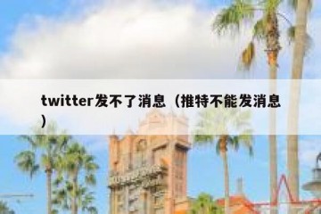 twitter发不了消息（推特不能发消息）