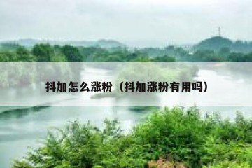 抖加怎么涨粉（抖加涨粉有用吗）