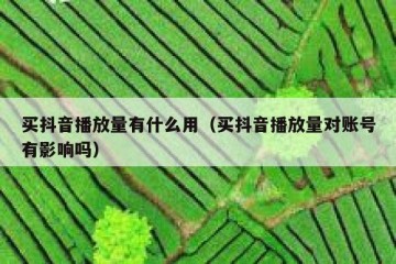 买抖音播放量有什么用（买抖音播放量对账号有影响吗）