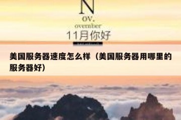 美国服务器速度怎么样（美国服务器用哪里的服务器好）
