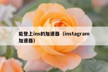 能登上ins的加速器（instagram加速器）