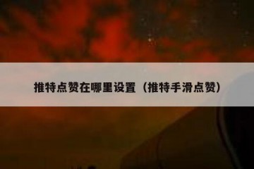 推特点赞在哪里设置（推特手滑点赞）