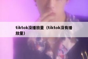tiktok没播放量（tiktok没有播放量）