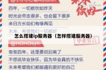 怎么搭建ip服务器（怎样搭建服务器）