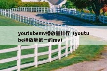 youtubemv播放量排行（youtube播放量第一的mv）