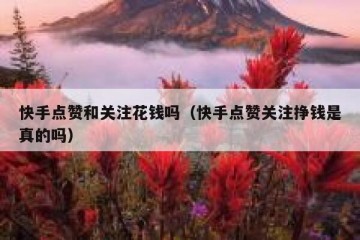 快手点赞和关注花钱吗（快手点赞关注挣钱是真的吗）