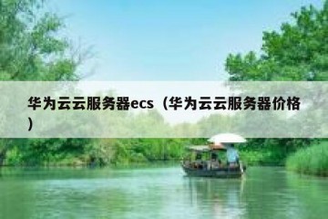 华为云云服务器ecs（华为云云服务器价格）