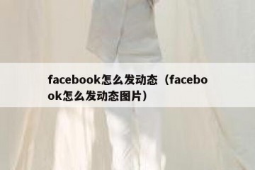 facebook怎么发动态（facebook怎么发动态图片）