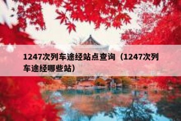 1247次列车途经站点查询（1247次列车途经哪些站）