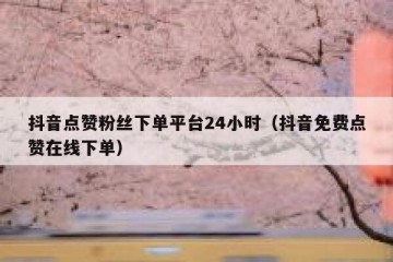 抖音点赞粉丝下单平台24小时（抖音免费点赞在线下单）