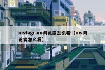 instagram浏览量怎么看（ins浏览者怎么看）