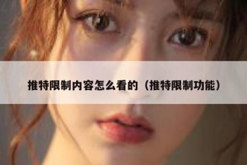 推特限制内容怎么看的（推特限制功能）