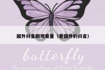 国外抖音刷观看量（看国外的抖音）