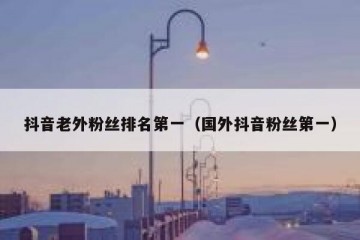 抖音老外粉丝排名第一（国外抖音粉丝第一）