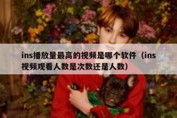 ins播放量最高的视频是哪个软件（ins视频观看人数是次数还是人数）