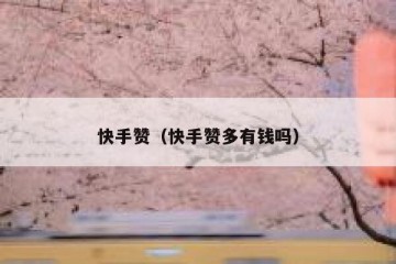 快手赞（快手赞多有钱吗）