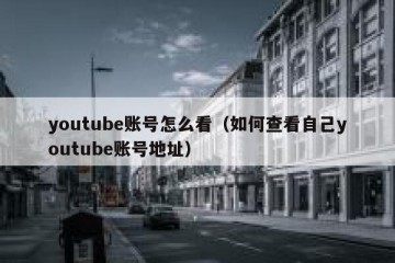 youtube账号怎么看（如何查看自己youtube账号地址）