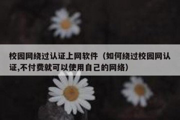 校园网绕过认证上网软件（如何绕过校园网认证,不付费就可以使用自己的网络）