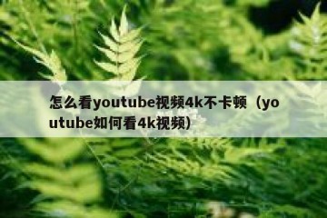 怎么看youtube视频4k不卡顿（youtube如何看4k视频）