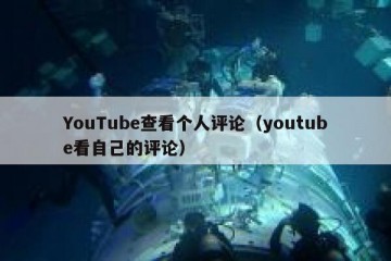 YouTube查看个人评论（youtube看自己的评论）