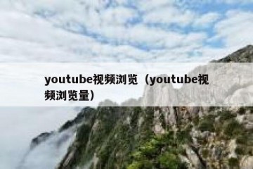 youtube视频浏览（youtube视频浏览量）